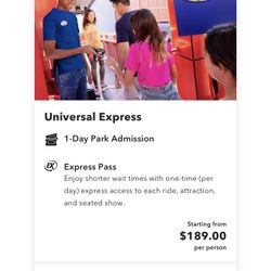 Universal Studio Hollywood Express Unlimited 