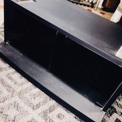 FORMICA 29” GLASS DOORS WHEELED TELEVISION STAND SUPER STURDY