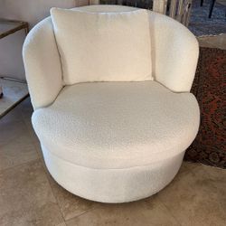 White Barrel Chair