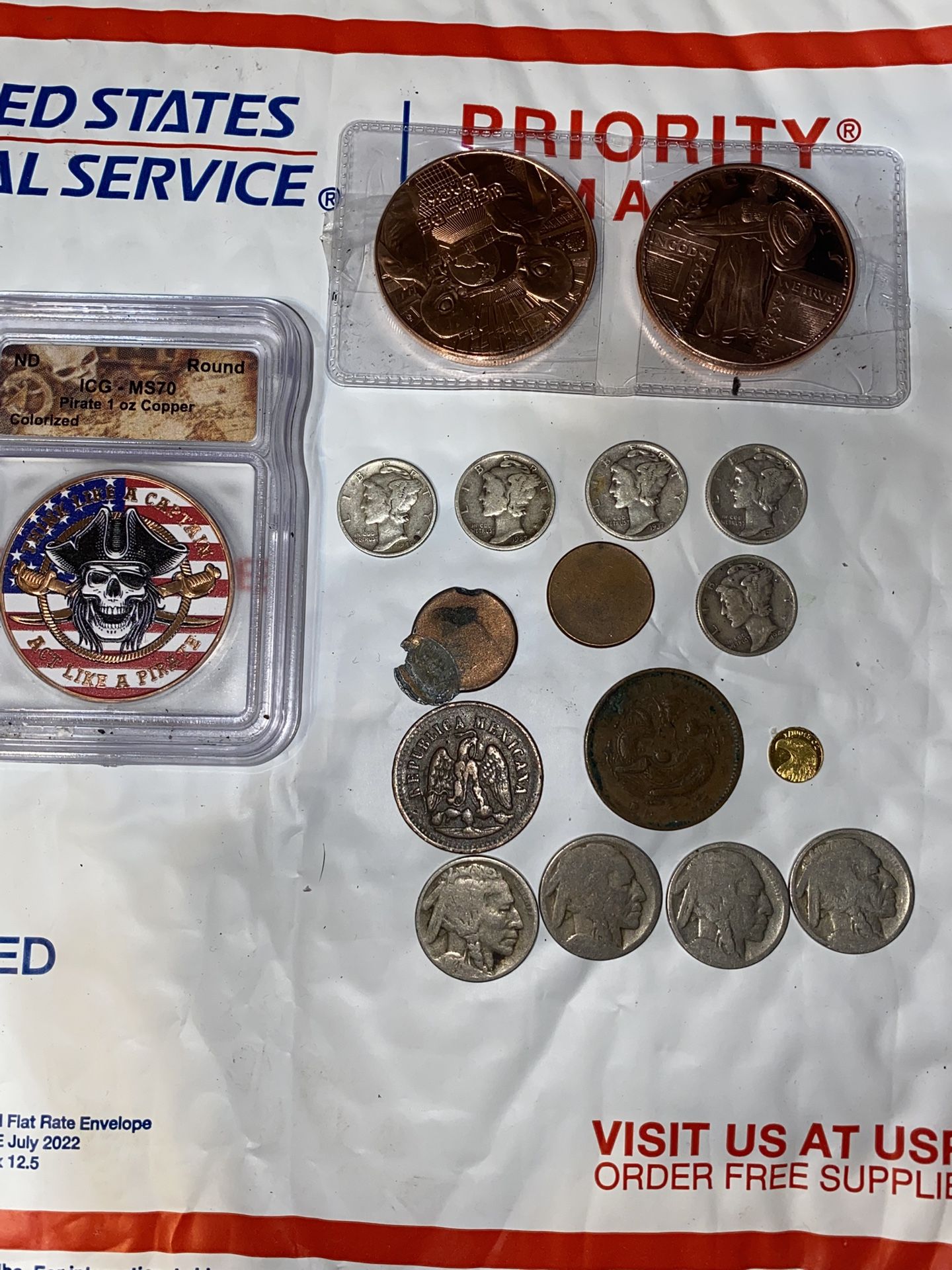 Silver and copper and gold