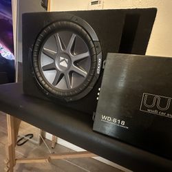 (12) kicker dual Coil Subwoofer Speaker with port pox & Amp