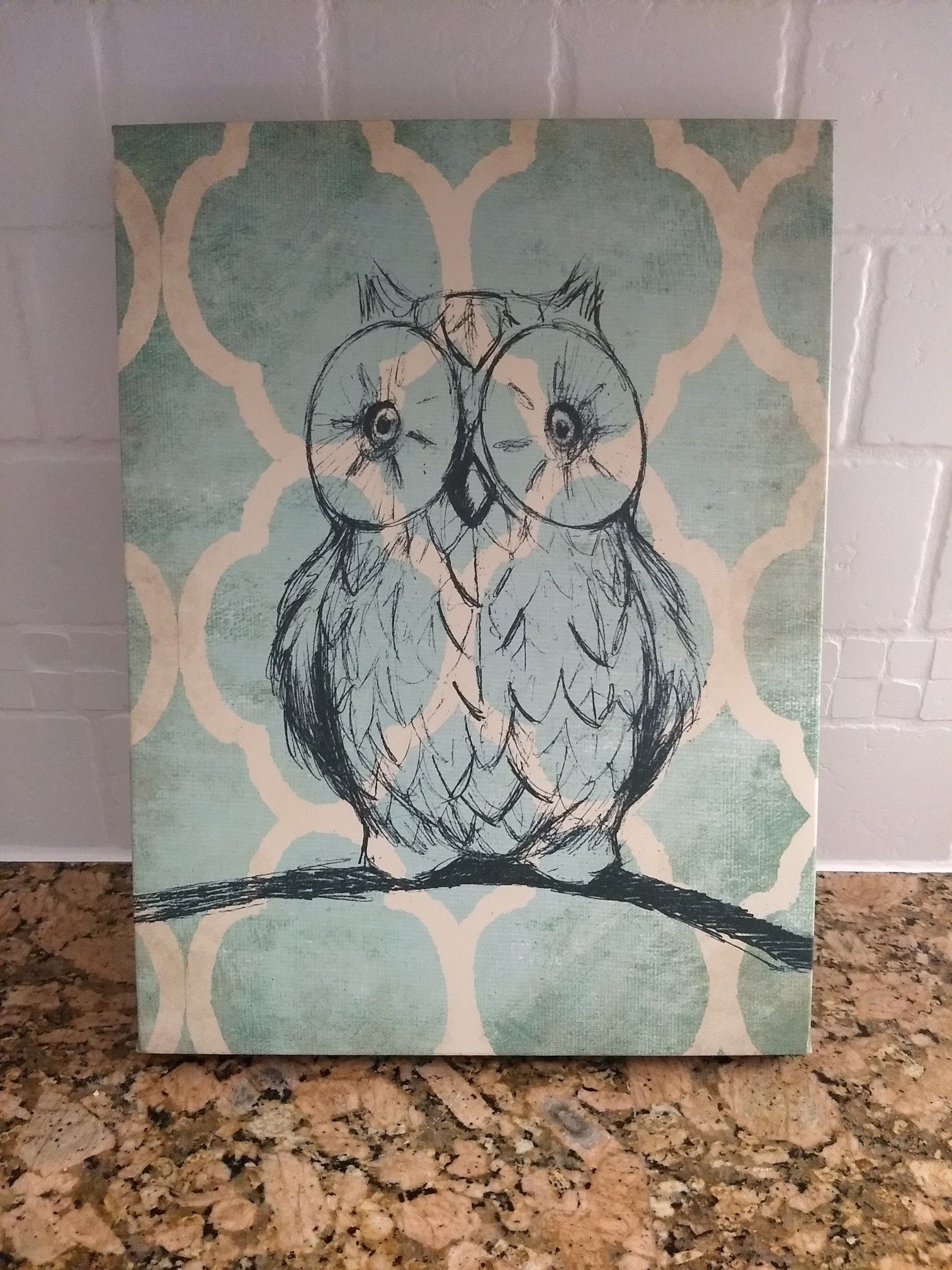 Wall Decor - Cute Owl Canvas Sign
