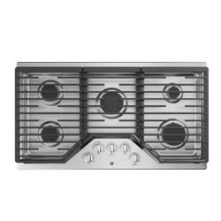 GE 36 Inch Wide 5 Burner Gas Cooktop Model #JGP5036SLSS