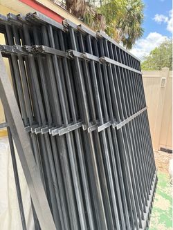 Used Black aluminum fence