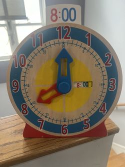 Melissa & Doug Turn & Tell Wooden Clock