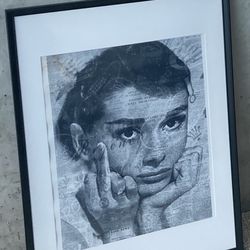 Framed Audrey Hepburn Art