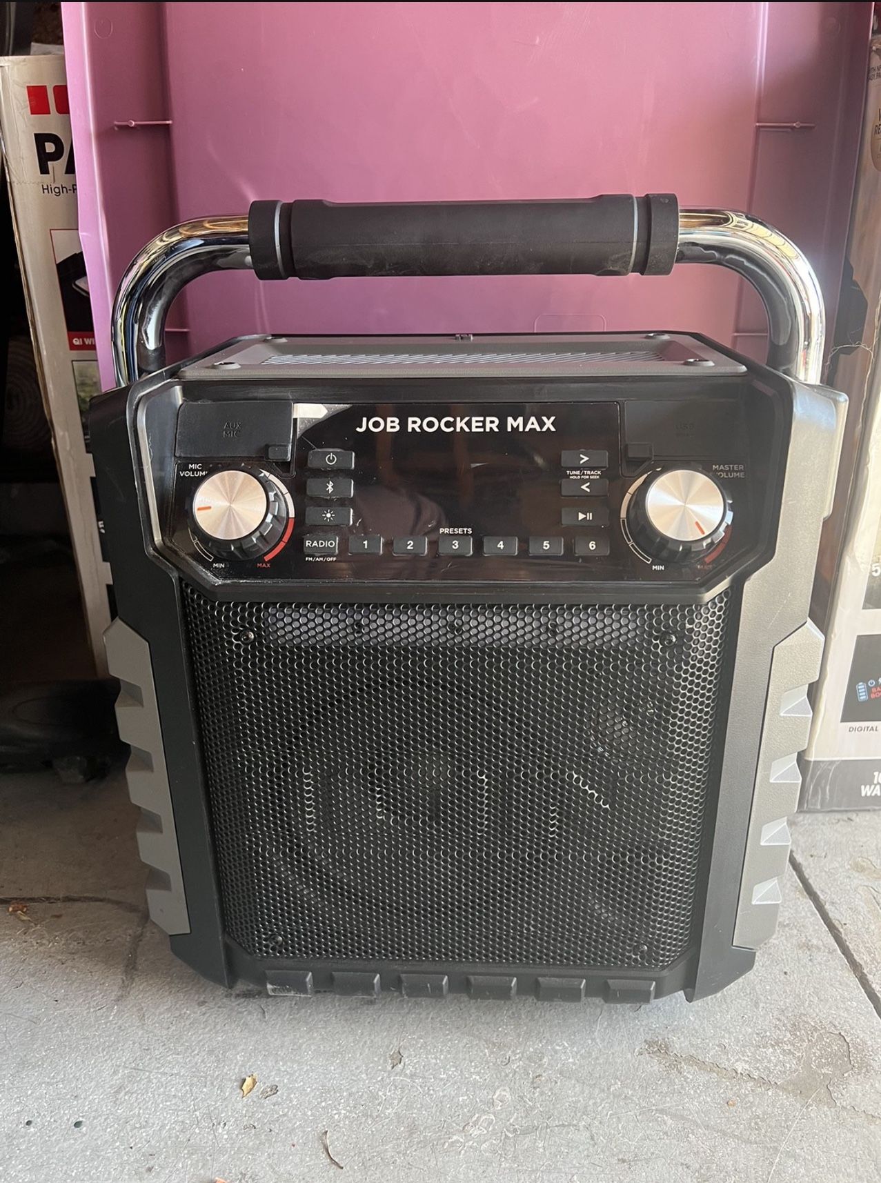 ION Audio Job Rocker Max Bluetooth All-Weather Portable PA System (Black) Speaker Microphone Included