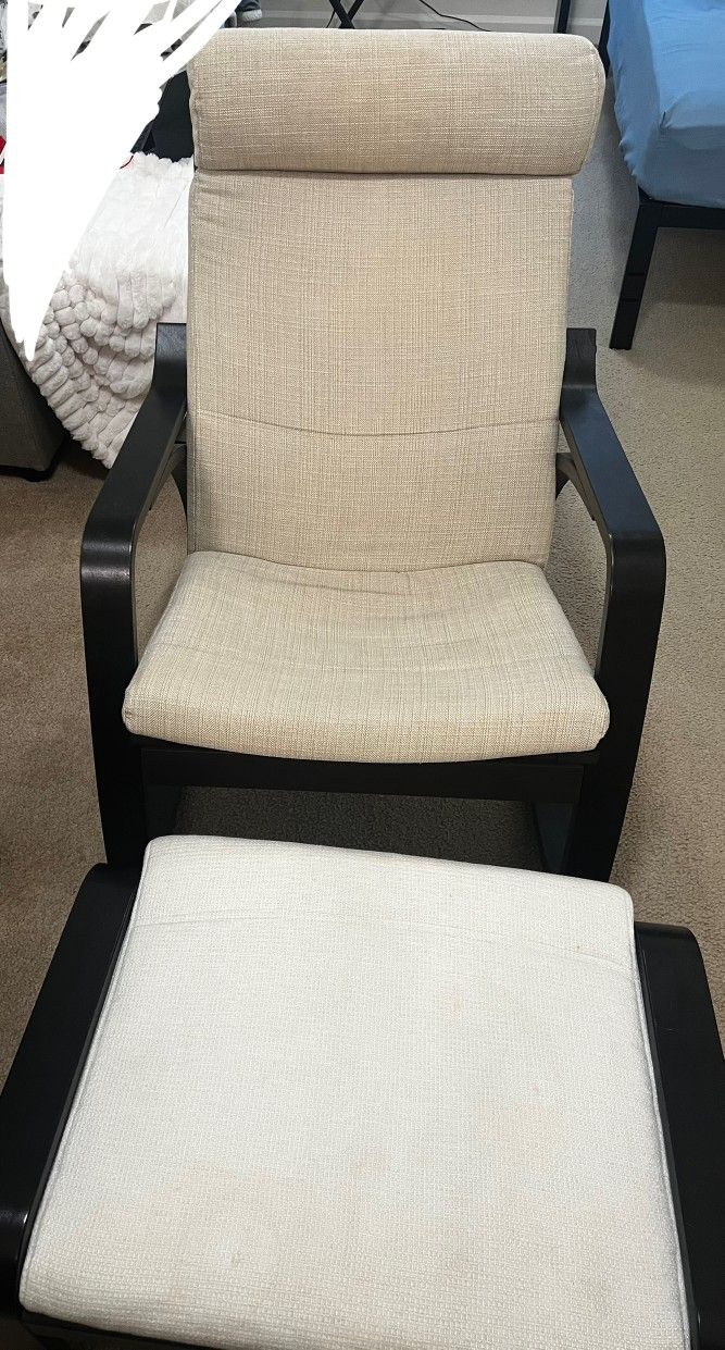 Ikea Poaeng Rocking Chair and Ottoman