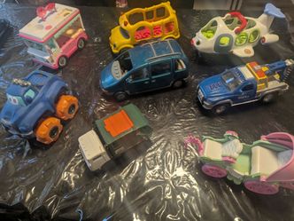 8 kid toy cars Fisher Price tonka