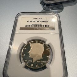 Kennedy Half Dollar Proof 69 Ultra Cameo 1983-S