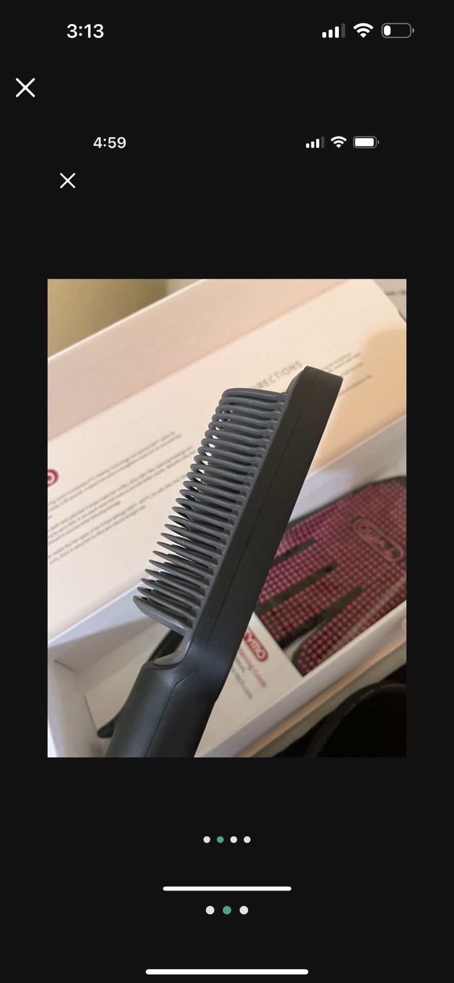 Hair Brush Straightener 