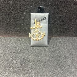10KT Yellow Gold Anchor Pendant 