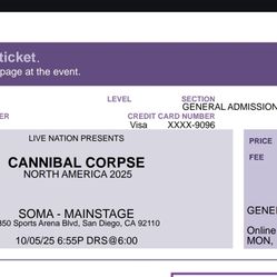 Cannibal Corpse Soma, San Diego 