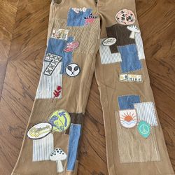 Women’s We The Free Jeans with Patches in Like New Condition - Size 28