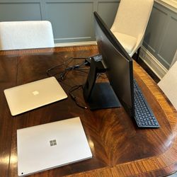 Three Computers - Surface Pro 3, Macbook, Dell All In One