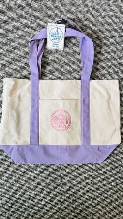 Trader Joe’s lavender large tote bag.