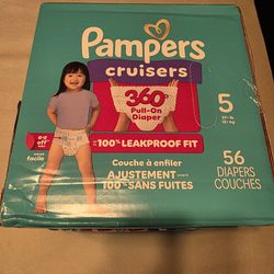Pampers cruisers diapers Size 5 box if 56