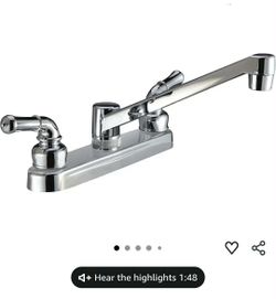 1449: 1300CP RV Mobile Home Non-Metallic Swivel Kitchen Sink Faucet Chrome Finish