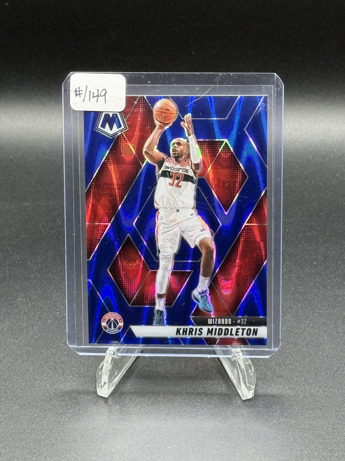 2024-25 Mosaic Blue Seismic Prizm #151 Khris Middleton #/149