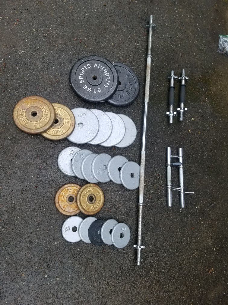 Standard weights and barbell