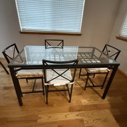 Glass Dining Table With Chairs 