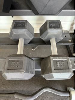 Rep Fitness 55 lb dumbbell pair