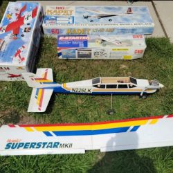 4 vintage rc airplanes 3 nib