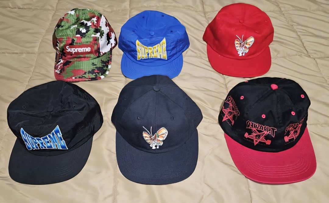 PRICE UPDATED ON 10/15 USED SUPREME HATS IN LIKE NEW CONDITION