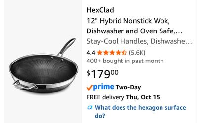 Hexclad wok 12” brand new in box