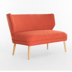 Christopher Knight Home Desdemona Mid-Century Fabric Loveseat, Orange