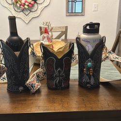 Boot Purse And Wine Bottle Tote Or Water Bottle 