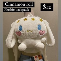 Cinnamon Roll Plushie Backpack $12