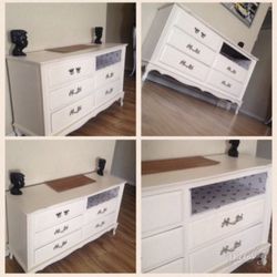 Victorian 5 Drawer Dresser with Top Storage