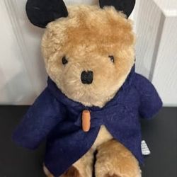 Vintage Paddington Bear Plush with Disney Mickey Mouse Ears just $5 