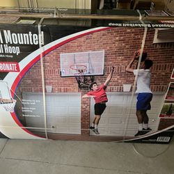 54 Inch Basketball Hoop Backboard and Rim Combo with Wall Mount