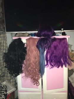 Wigs, extensions, ponytails.