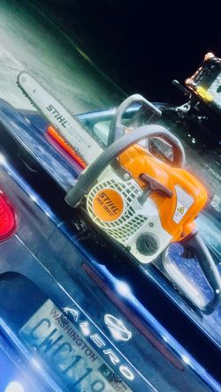 Stihl Gas Chainsaw with Bar Cover