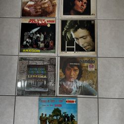 7 LPs Vinyls . Raphael , Sandro . Etc. Good Condition . 