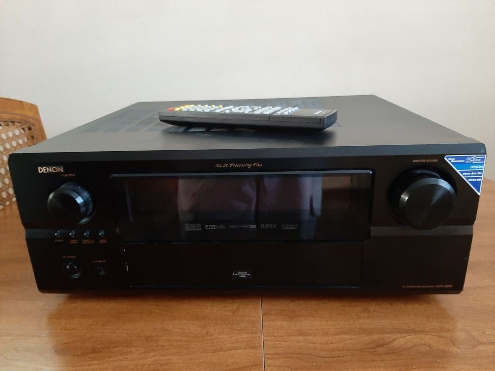 Denon Receiver. 5 Speakers, Bose Center channel , Boston Accuse 10 inch Subwoofer Probably willing to do a trade for a all in one desktop computer