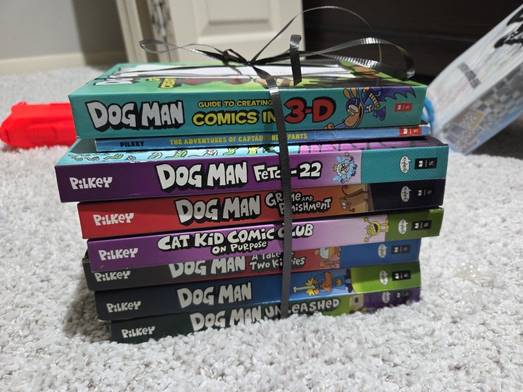 Dog Man Hard Cover Set Of 7 Books
