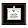 University of Iowa 22K Gold-Plated Medallion Diploma Frame