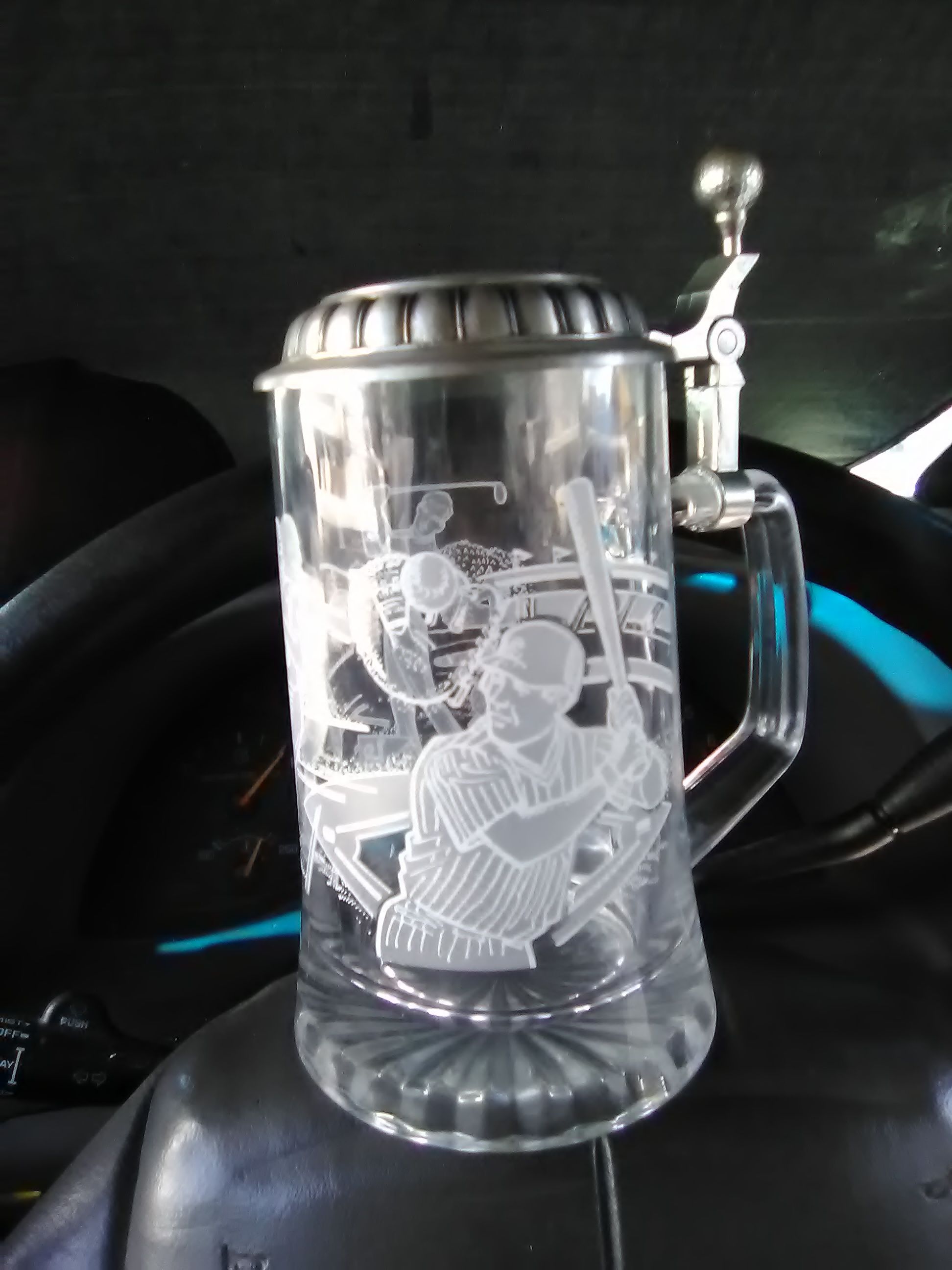 VINTAGE CRYSTAL SPORTS STEIN