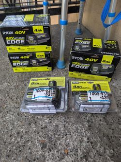 Ryobi 40V and 18V Lithium Battery Lot great lowest prices $$100.00 make me an offer