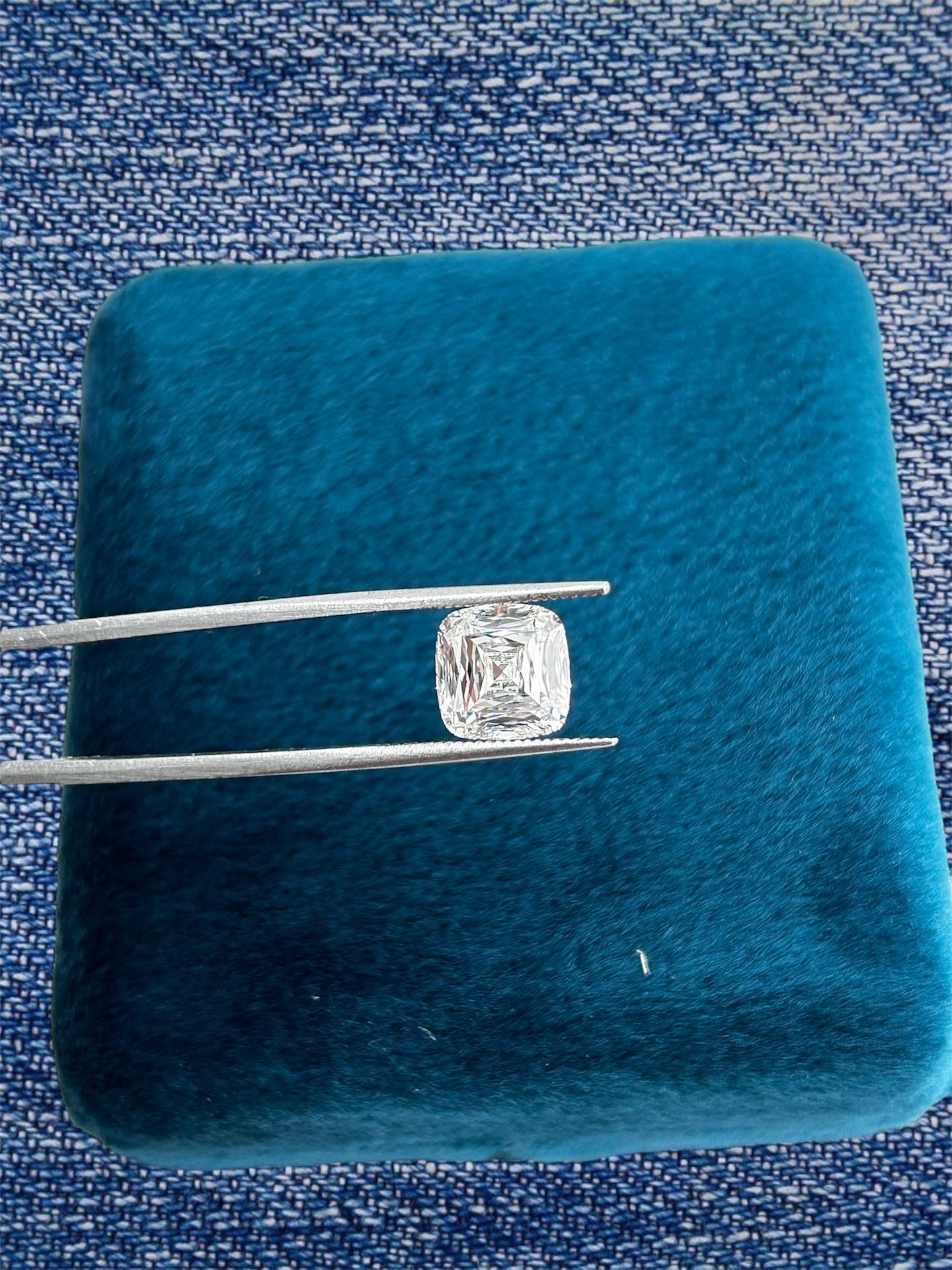 3.27 Ct Lab Grown Square Cushion Certified Diamond