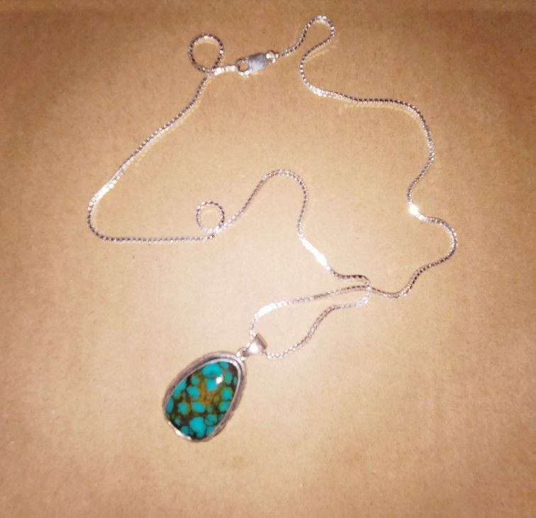 Navajo Turquoise Sterling Necklace