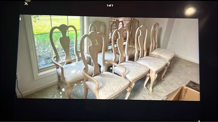 Eight dining room chairs