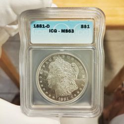 1881 O Morgan Silver Dollar