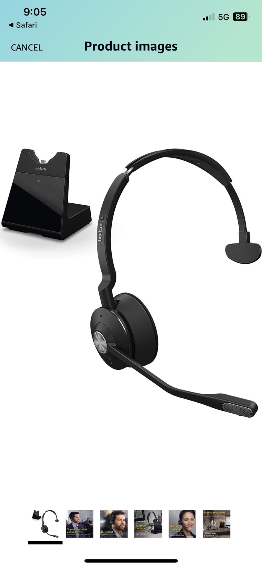 Jabra Engage 75 Wireless Headset, Mono – Telephone Headset