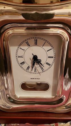 Italian Sterling silver clock