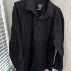 Men’s Dress Shirt Black Van Heusen
